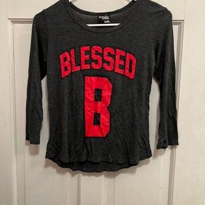 Girls blessed lightweight long sleeved t-shirt
